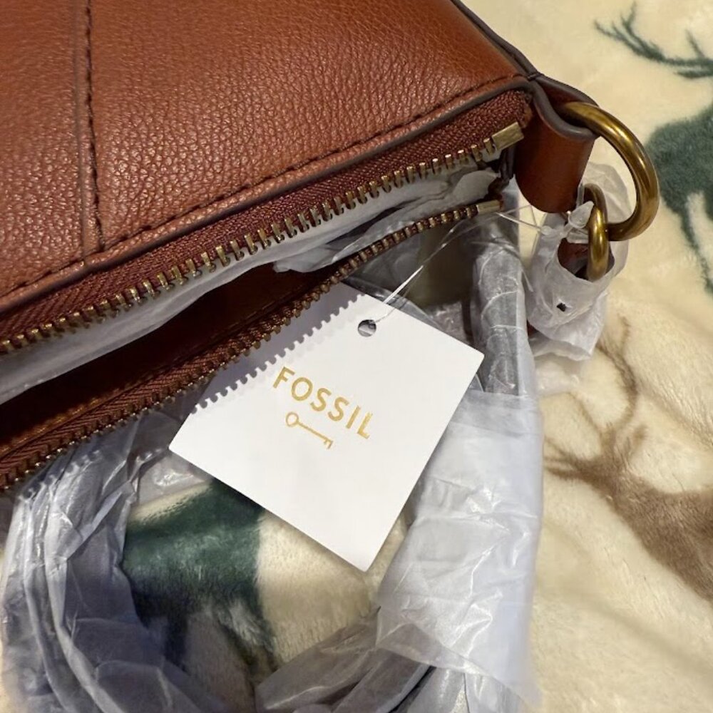 Fossil Skylar Crossbody Shoulder Bag Brown Leather - Picture 4 of 10